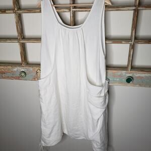 Completo Lino Arthurio White Linen Dress size Medium